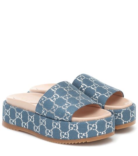 gucci gg lamé jacquard slides|Slides for Women .